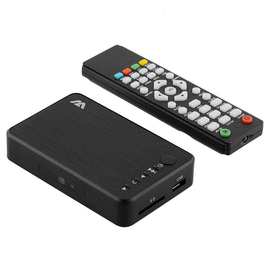 Full HD Media Player 1080P Resolution USB External HDD Multimedia Player with HD VGA AV Output US/EU Plug