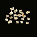 20pcs Cabinet Door Hinges Brass Plated Mini Hinge Small Decorative Jewelry Wooden Box Furniture Accessories 8mm*10mm