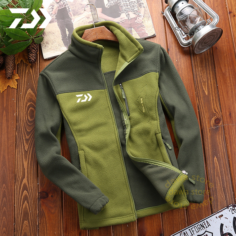 Men For Fishing Winter Clothing Fleece Warm Wear Fishing Jacket Breathable Coat Men Fishing Shirt Multi-Pocket Fishing Clothes