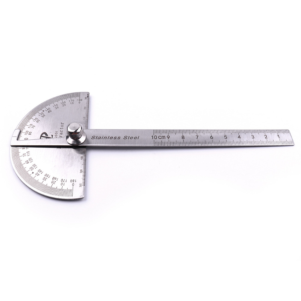 Professional 0 to 180 Degree Stainless Steel Protractor Round Head Angle Finder Craftsman Rule Ruler Machinist Tool Hot Sale