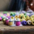 20pcs/bag Household Natural Backflow Incense Fragrant Reflux Aromatherapy Cones Lavender Tea Lily Incense Cones Flower Incense