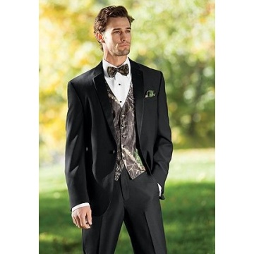 New Camouflage Tuxedos Unique Single-Breasted Mens Wedding Suits Notched Lapel Groom Wear Prom Suits For Men( Jacket+Pants+Vest)