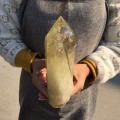 Big size Natural Smokey Citrine Quartz Obelisk Crystal Wand Point Healing 1.5kg
