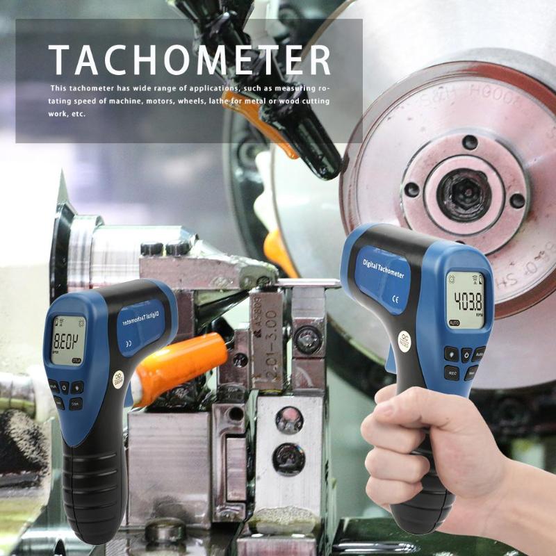 TL-900 Tachometer Digital LCD Tachometer Laser Non-Contact Tach Range 2.5-99999RPM Motor Speed Meter Tools
