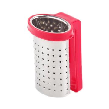 1 PC Kitchen Supplies Tea Strainer Stainless Steel Candy Color Tea Infuser Tea Bag Reusable Teapot Accessory