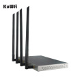 KuWFi OpenWrt 1200Mbps Long Range Wireless AP 1W High Power Wireless Router 2.4G 5.8G Dual Band Wifi Router 4*7dBi Antennas