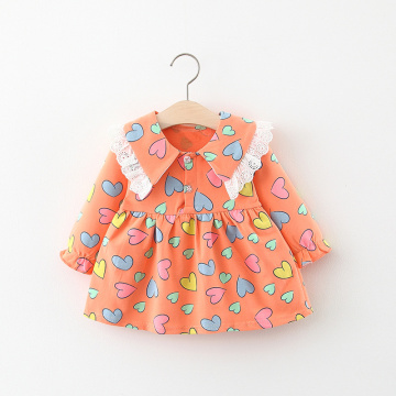 Melario Cute Spring Autumn Baby Dress Cotton Long Sleeve Infant Dress Print Princess Tutu Dress Fashion Baby Girls Clothing