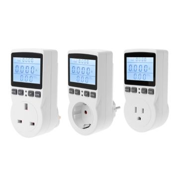 igital Power Meter Socket EU/US/UK Plug Energy Meter Current Voltage Watt Electricity Cost Measuring Monitor Power