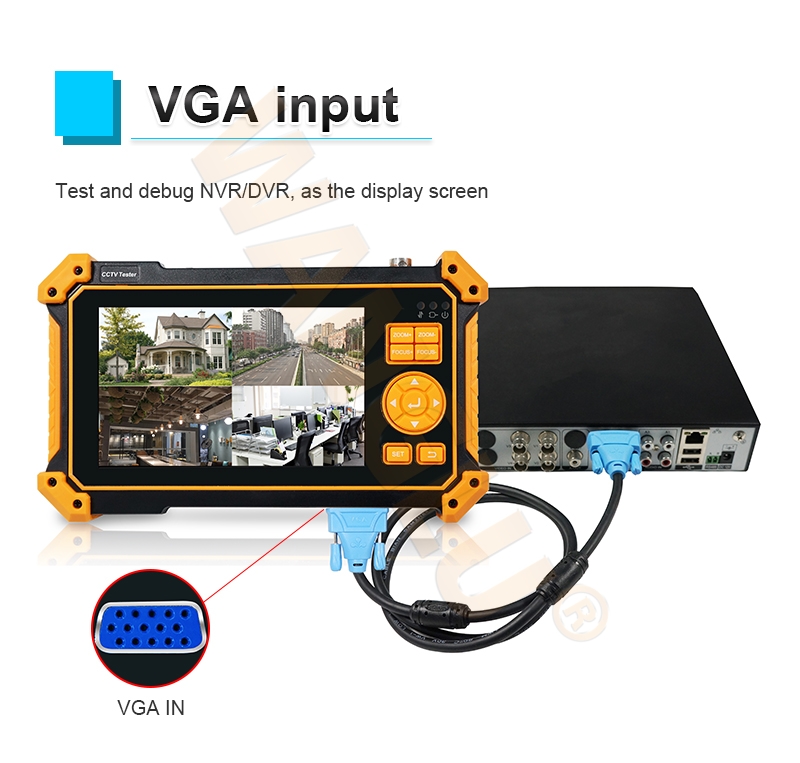 Surveillance WANGLU 5''CCTV Tester Professional Tools 8MP CVI/TVI/AHD CAMERA Discovery HD-3100 Series Optional Cable Tracer