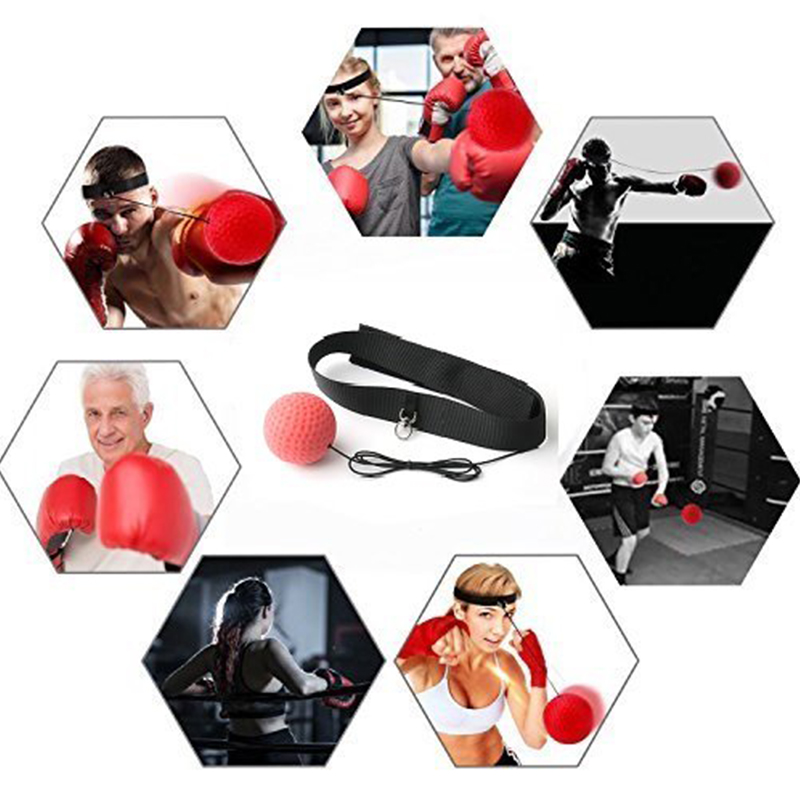 Boxing Fight Reflex Ball Headband Training Boxing Reaction Boxing Ball Head Wear Gym Exercise Training Equipment Improve Reactio