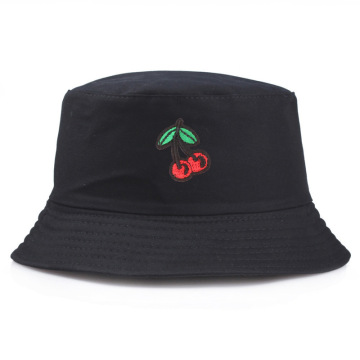 2020 New Fruit Cherry Bucket Hats For Girls Women Reversible Fisherman Hat Panama Bob Hat Summer Sun Hat