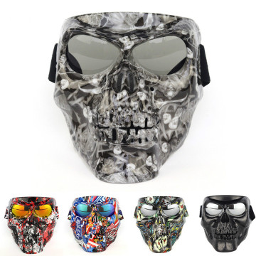 Outdoor Cycling Glasses Goggles Skull Mask Bike Glasses Skiing Windproof Motocross Sunglasses Outdoor Eyewear Bicycle