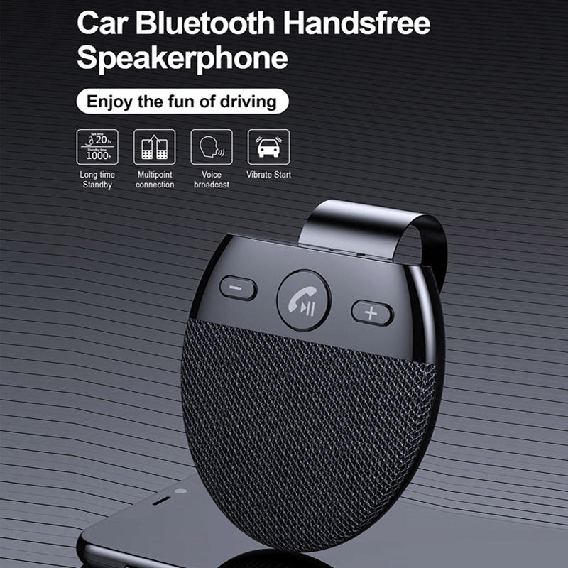 JaJaBor Bluetooth Car Kit Handsfree Bluetooth 5.0 Speakerphone Wireless MP3 Music Player with Microphone Auto Power On / Connect