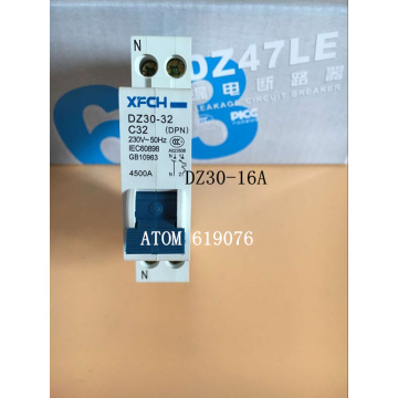 DPN DZ30-32 1P+N 16A 240V~ 50HZ/60HZ Residual Current Circuit Breaker With Over Current And Leakage Protection RCBO