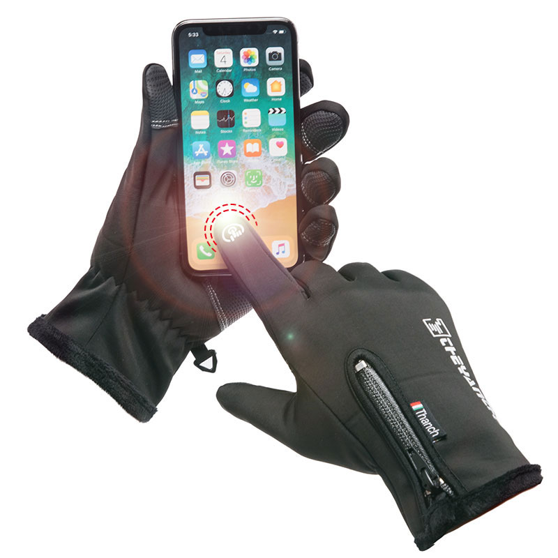 Outdoor Cold-proof Ski Gloves Waterproof Winter Gloves Cycling Fluff Warm Gloves For Touchscreen Cold Weather Windproof