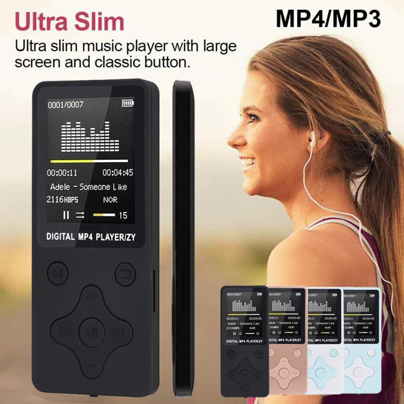 2018 Fashion Portable MP4 Lossless Sound Music Player FM Recorder walkman mini Support music, radio, recording, video