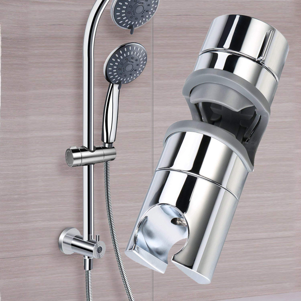 19-25mm Chrome Shower Rail Head Slider Holder Adjustable Clamp Holders Bracket Bathroom Household Supplies