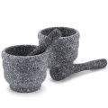 Pestle Grinder White Granite Grinder Mortar Grinding Bowl Garlic Press Herb Pepper Mixing Pot Kitchen Tool 2