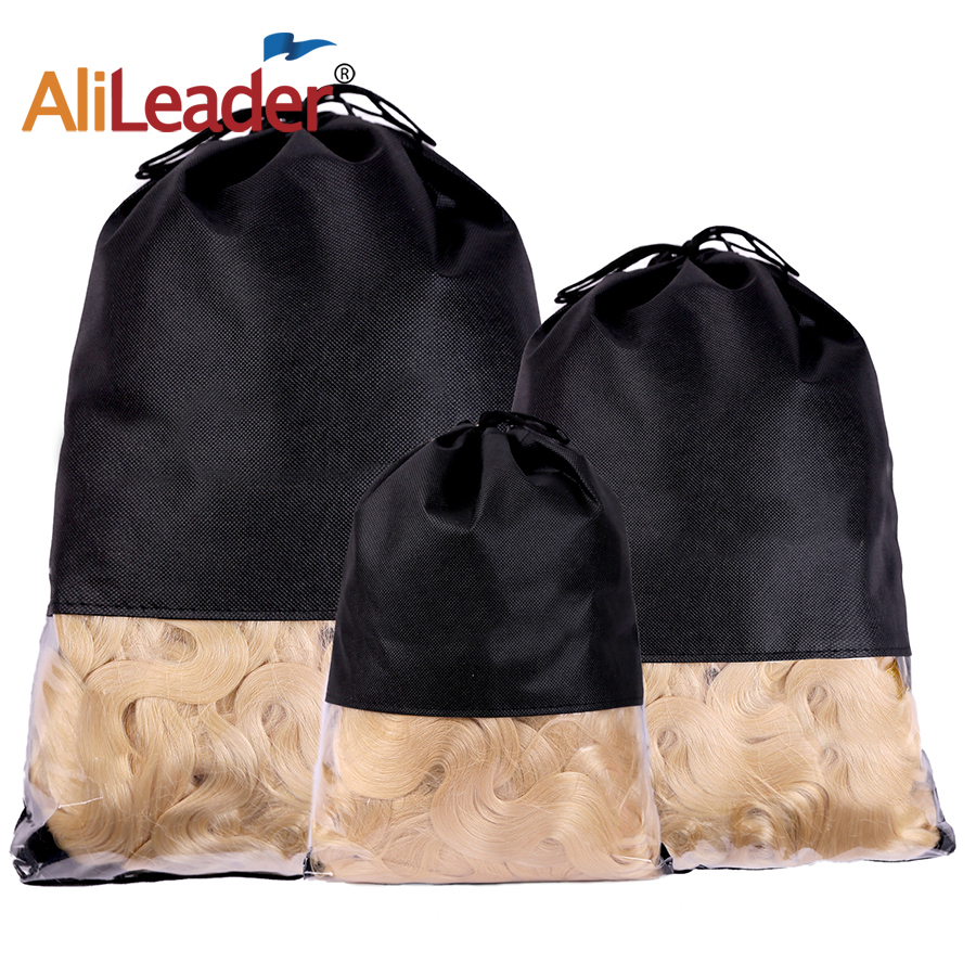 Wholesale Custom Hair Extension Non Woven Drawstring Bag