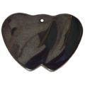 Hematite Double Heart Pendant for Fashion Jewelry Health Gifts