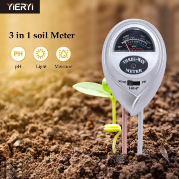 New 3 in 1 Soil PH Water Moisture Meter Acidity Humidity Sunlight Garden Plants Flowers Moist Tester Instrument Tool