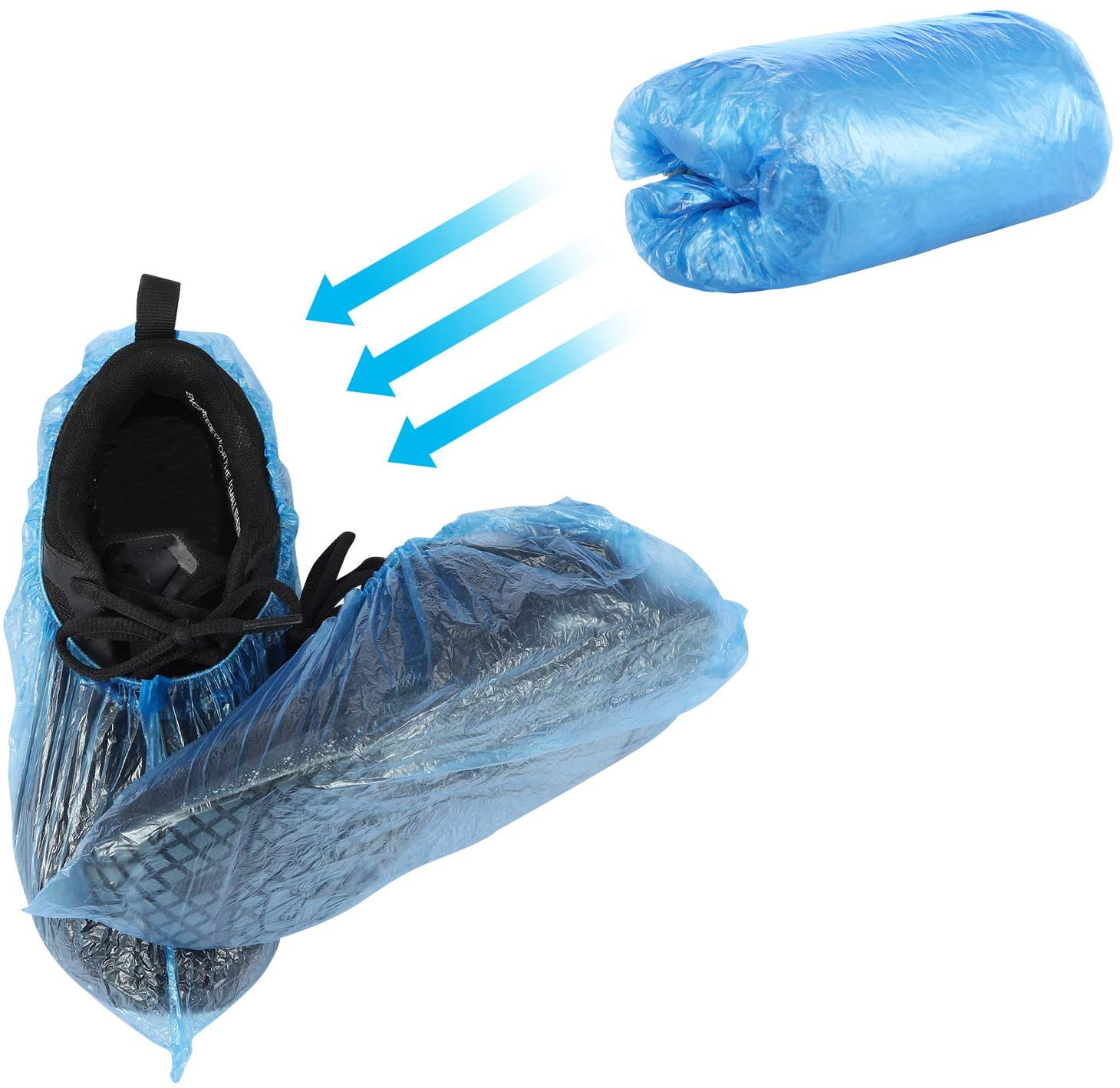 Disposable 200 Pack Shoe Covers Hygienic Boot Cover for Workplace, Indoor Carpet