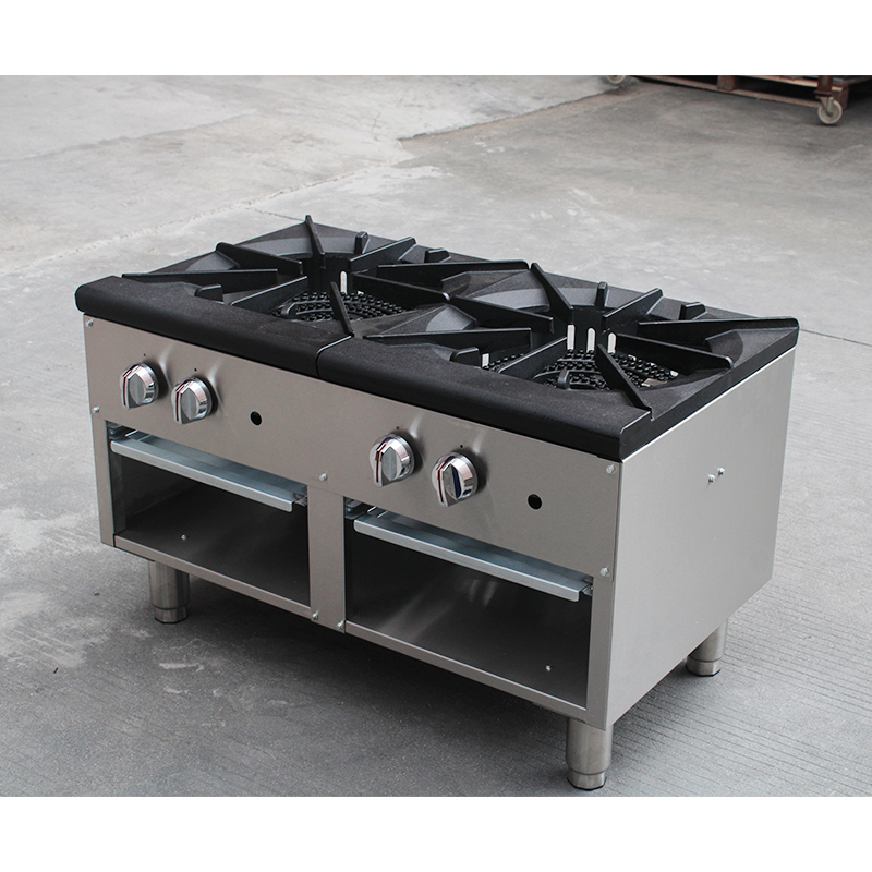 2 burner commercial stock pot range