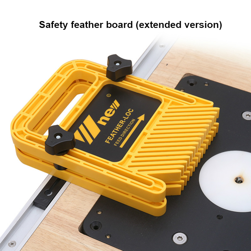 Extended Feather Loc Board Set Double Featherboards Miter Gauge Slot Woodworking Tools for Engraving Machine Circular Saw Table