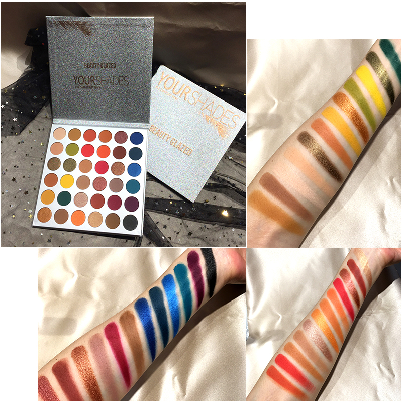 Beauty Glazed 36 Colors Eyeshadow Your Shades Makeup Pallete Highlighter Shimmer Makeup Pigment Eye Shadow Palette Cosmetics