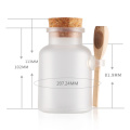 200ml Clear Empty Matte Cork Bath Salt Bottle With Wooden Spoon Women Cosmetic Refillable Jar