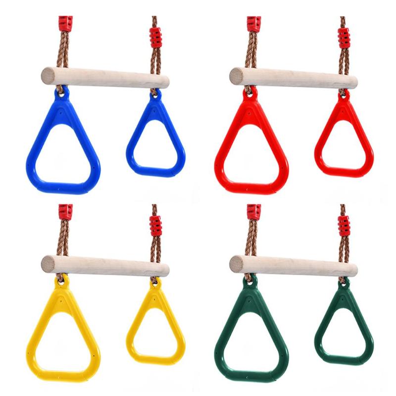 Wooden Hand Rings Climbing Swing Seat Toy Outdoor Gift Sports Fitness Children Supplies Disc Monkey Kids Garden Accessories Toys