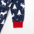 PatPat Mosaic Family Matching Moose Print Christmas Hooded Onesies Pajamas (Flame Resistant)