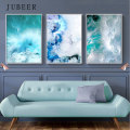 Modern Abstract Canvas Poster Blue Marble Wave Wall Art Painting Nordic Posters and Prints Wall Pictures for Living room Decor