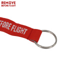 Hot Sale Remove Before Flight 3PCS Red Keychain Chaveiro Porte Cle Jewel Aviation Tag Key Ring For Car Accessories Creative Tide