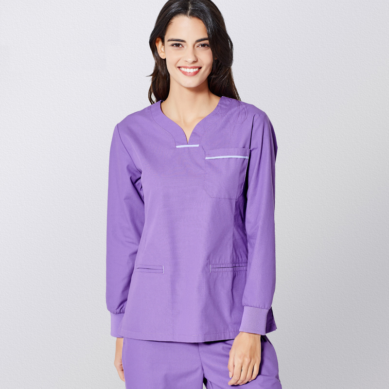 ANNO Summer Nurse uniform Female Form Scrub Suit Health and Beauty Care Short/Long Sleeves Nursing Dress Hospital Supply