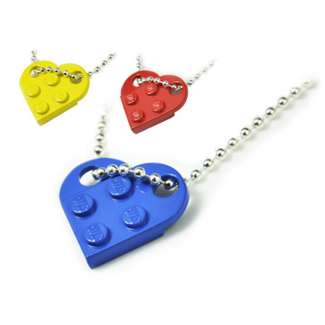 Brick heart necklace for women men egirl eboy couples valentine day gift harajuku style puzzle friendship bff necklace with logo