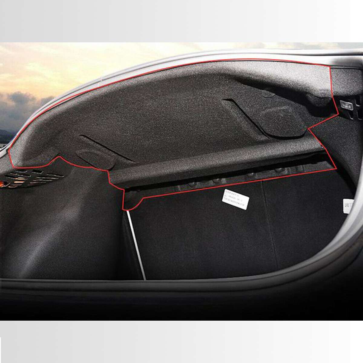Car Rear Trunk Soundproof Cotton Mat Sound Proof Protective Pad Deadening Protective Cover For Tesla Model 3 2017 2018 2019