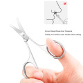 Cosmetic Scissors Round Straight Warped Sharp Mini Makeup Scissors For Eyebrow Eyelid Sticker False Eyelashes Nose Hair Cutting