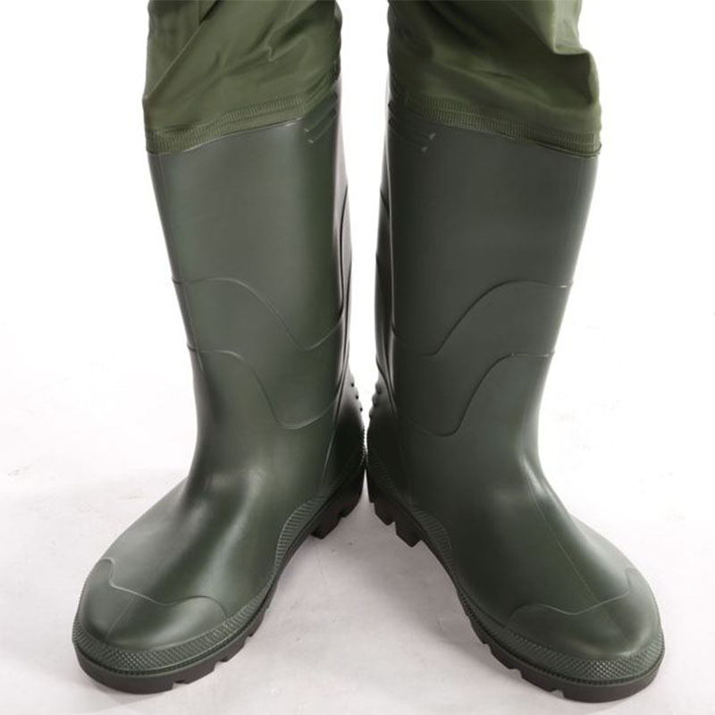 Outdoor Half Body Nylon PVC Fishing Pants Wear-resistant Waterproof Non-Slip Wading Pants Hunting Working Durable Rubber Boots