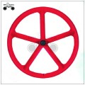 Red 5 spoke bicycle 700c mag wheel
