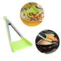 Silicone Kitchen Spatula Tongs Clip Non-stick Heat Resistant Shovel Stainless Steel Handle For Pan Kitchen Utensil Tools