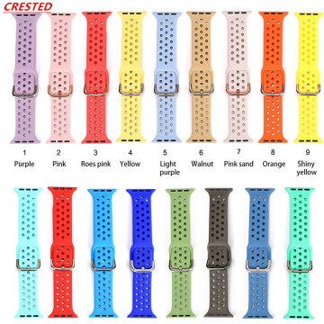 Strap For Apple Watch band 44mm 40mm iWatch 42mm 38mm Sport silicone bracelet correa Accessories apple watch series 5 4 3 se 6