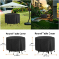 Backyard Waterproof Dustproof Multifunction Durable Table Round Patio Furniture Cover Heavy Duty Outdoor Garden Adjustable