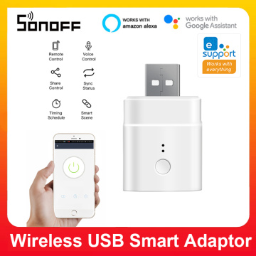 SONOFF Micro 5V Smart Home Wireless Wifi Mini USB Smart Adaptor Switch EWeLink APP Remote Control Works With Alexa Google Home