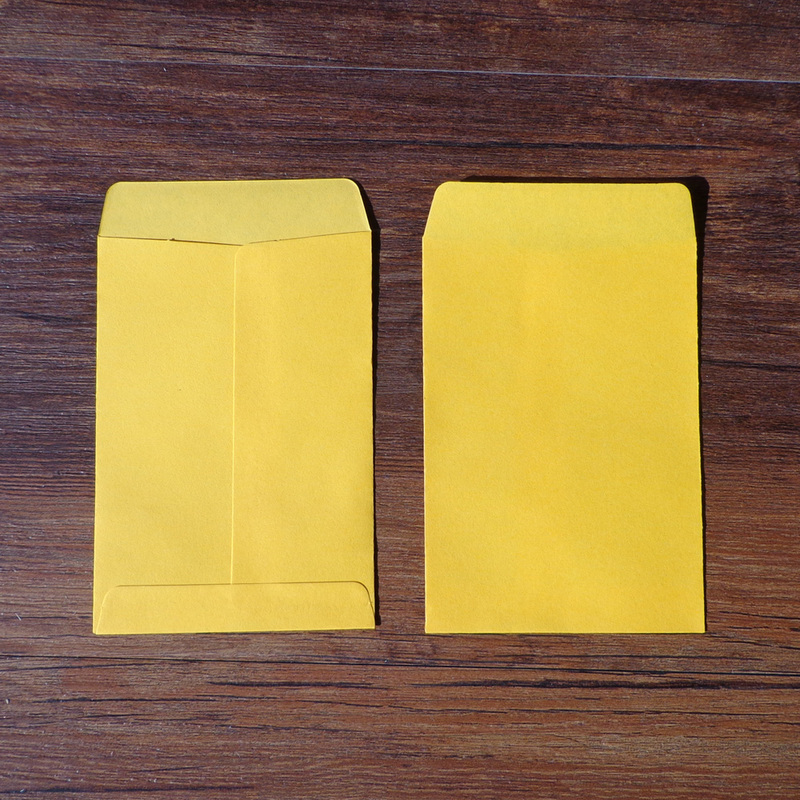 20pcs Yellow Retro Blank Paper Envelopes Invitation Envelope Gift Card Stationery for Party Favor Paper Bag 7x10cm+1.5cm
