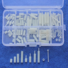 120pcs/set 6/10/15/20mm Plastic Nylon M2 Screw Self-Locking Hex Spacers Screws Set Nuts Bolts Assorted Kits Standoff Srews w/box