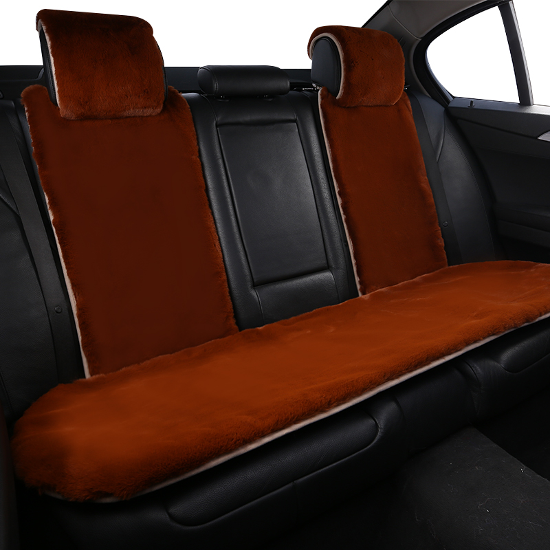 Rabbit fur car seat cover rear seat part Artificial plush car seat cushion white soft car interior universal Automotive interior