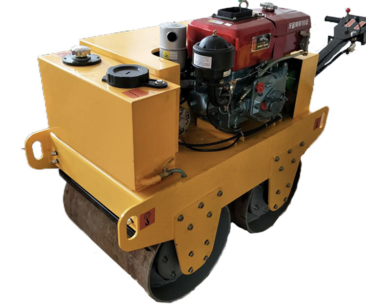 TF-600B hand held Air cooled 6 horsepower diesel double drum Mini Hand Operated Road Compactor Roller