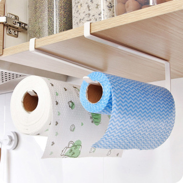 Home Storage Kitchen Paper Holders Sticke Rack Iron Roll Hook Holders For Bathroom Toilet Towel Hangers Tissue Shelf Organizer