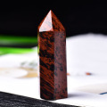 1PC Natural Red obsidian column Crystal Point Healing Stone Quartz Crystal Wand Red Stone for Home Decoration Mineral DIY Gift